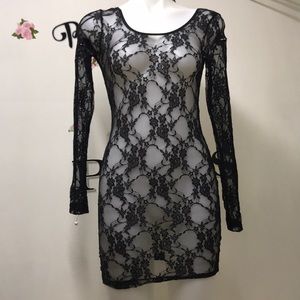 Divided sheer lace dress size 4